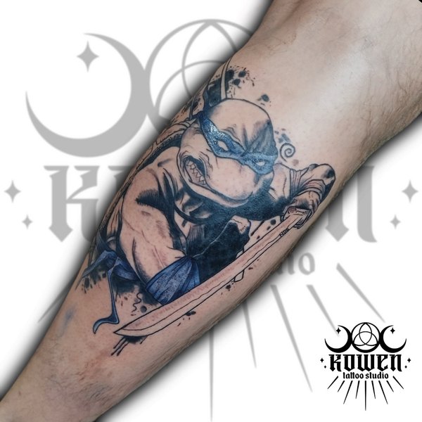 Tatuaż z motywem żółwia ninja